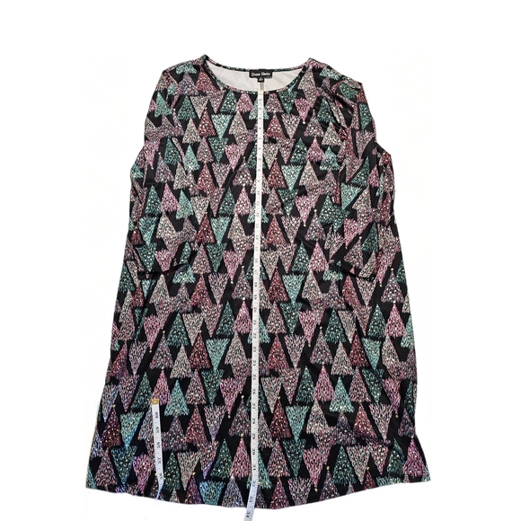 Dress Works Christms Holoday Shift Dress Women's Small 3/4 Sleeve Stretch NWT - Picture 10 of 16